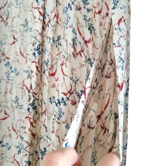 Treasure & Bond Floral Swim Coverup - Cream and Red Kimono ONE SIZE Longline - Picture 4 of 8